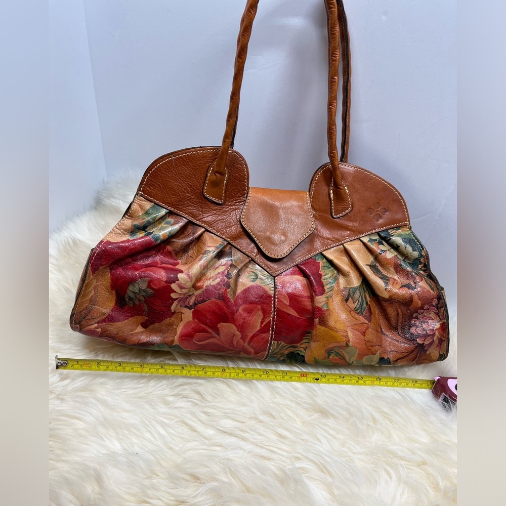 Patricia Nash Genuine Leather Fall Florals Vintage Victorian Garden Shoulder Bag - Picture 14 of 17